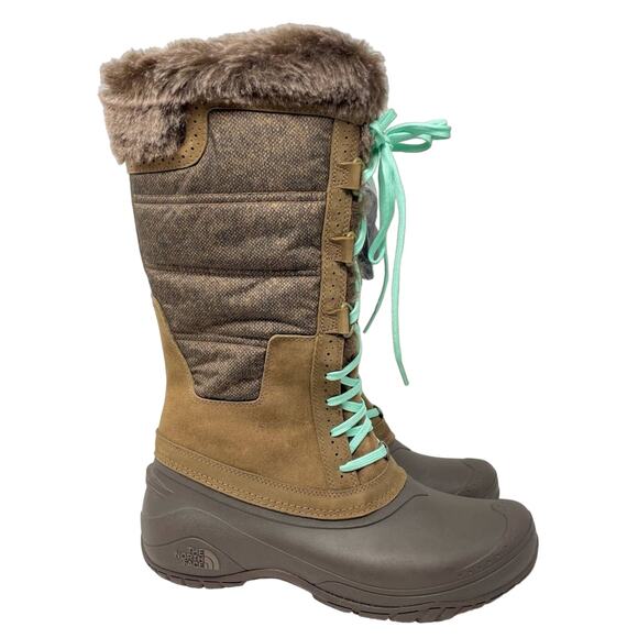 The North FaceWaterproof Boots Calf Length Rubber Leather Snow 11